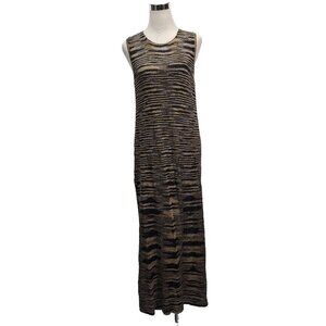 NEW Vintage Carol Horn Knit‎ Maxi Dress Side Slits Large Made in USA $295
